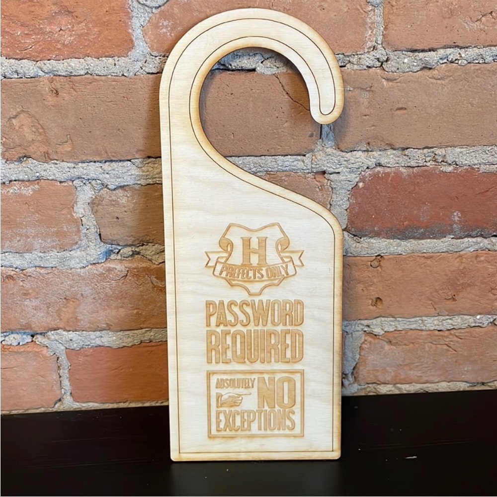 Prefect’s Bathroom Laser Engraved Wooden Doorhanger